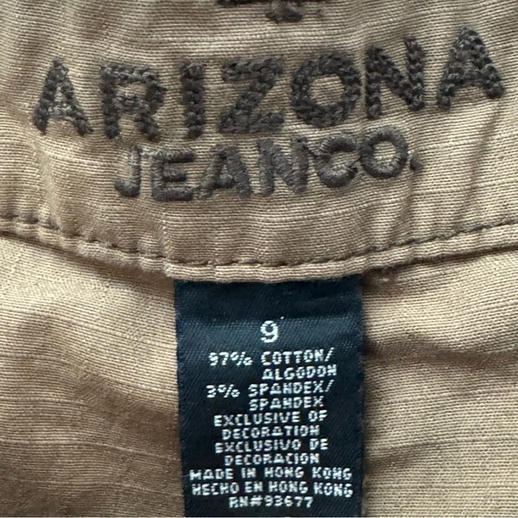 Arizona Jean Co. Women’s Brown Cargo Ripstop Utility Shorts Size 9 - Picture 5 of 8